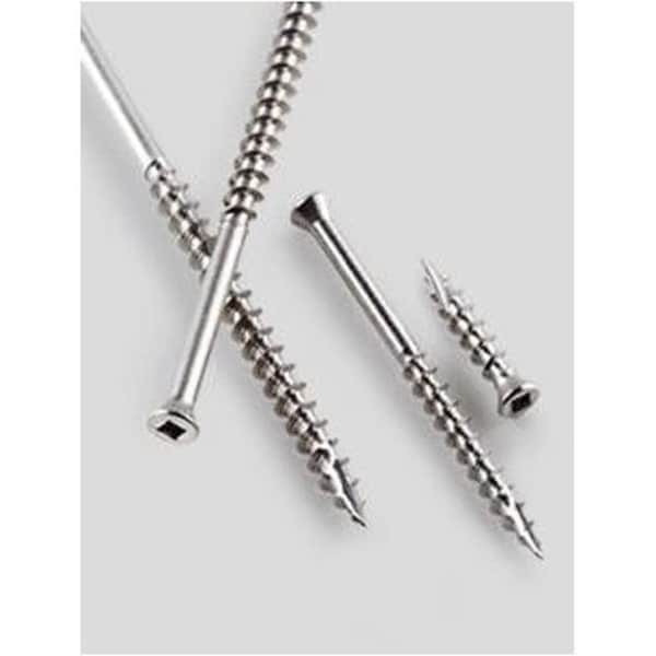 Deck Screw, #7 x 2-1/4 in, Trim Head, Square Drive, 3000 PK